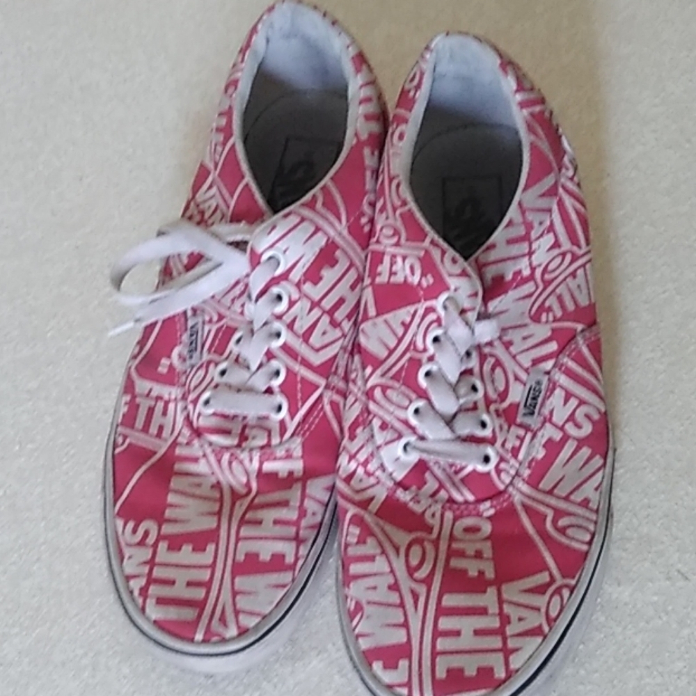 Red Vans shoes, size 7.5 men's, used